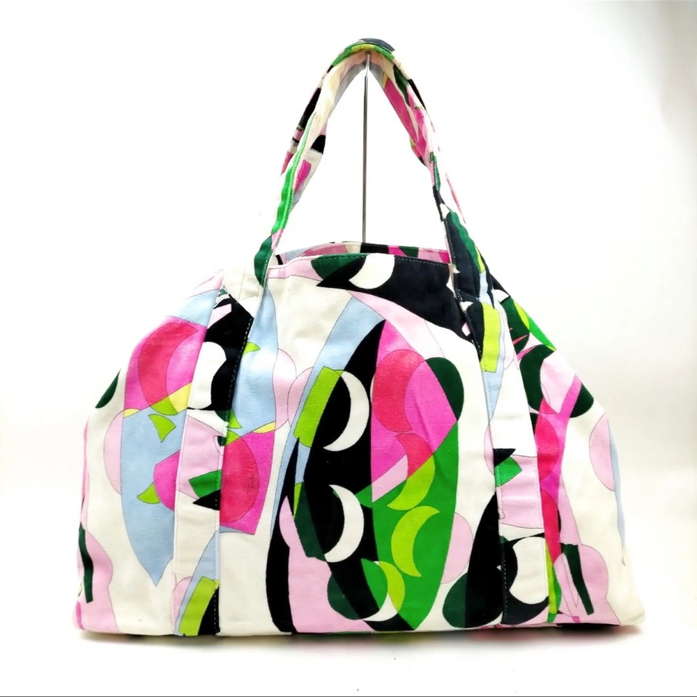 Emilio Pucci Hand Bag  Multi Color Suede Leather 2221821